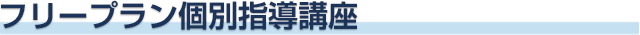 フリープラン個別指導講座